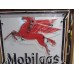 Original Porcelain Mobilgas Shield Sign w/Neon  52 IN W x 54 IN H 